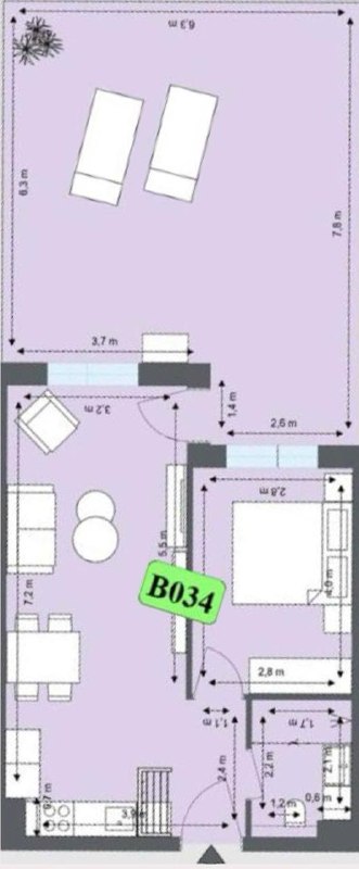 Квартира 126 м² с террасой 50 м² в Банско, новостройка