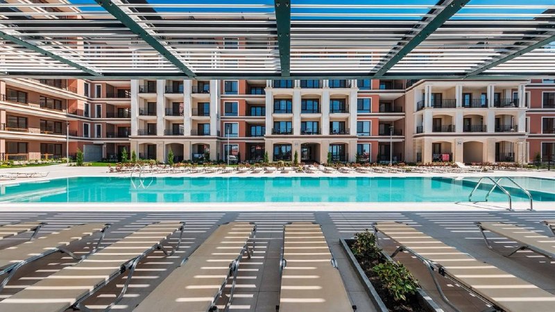 2-комнатная квартира Green Fort Suites, 170м от пляжа, вид на море
