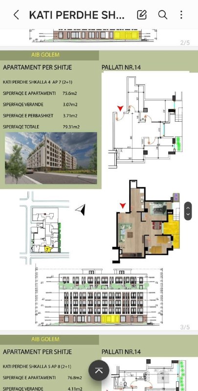 Апартамент 2+1 в AIB Golem, Албания