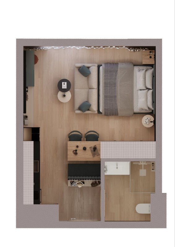 Студия 52 м² в Святом Власе с видом на бассейн