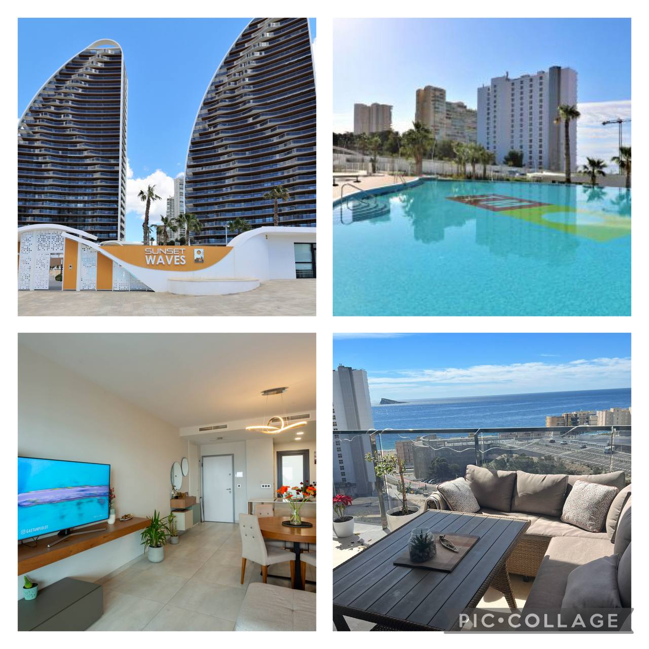 Апартаменты Sunset Waves, Бенидорм — 100м до пляжа